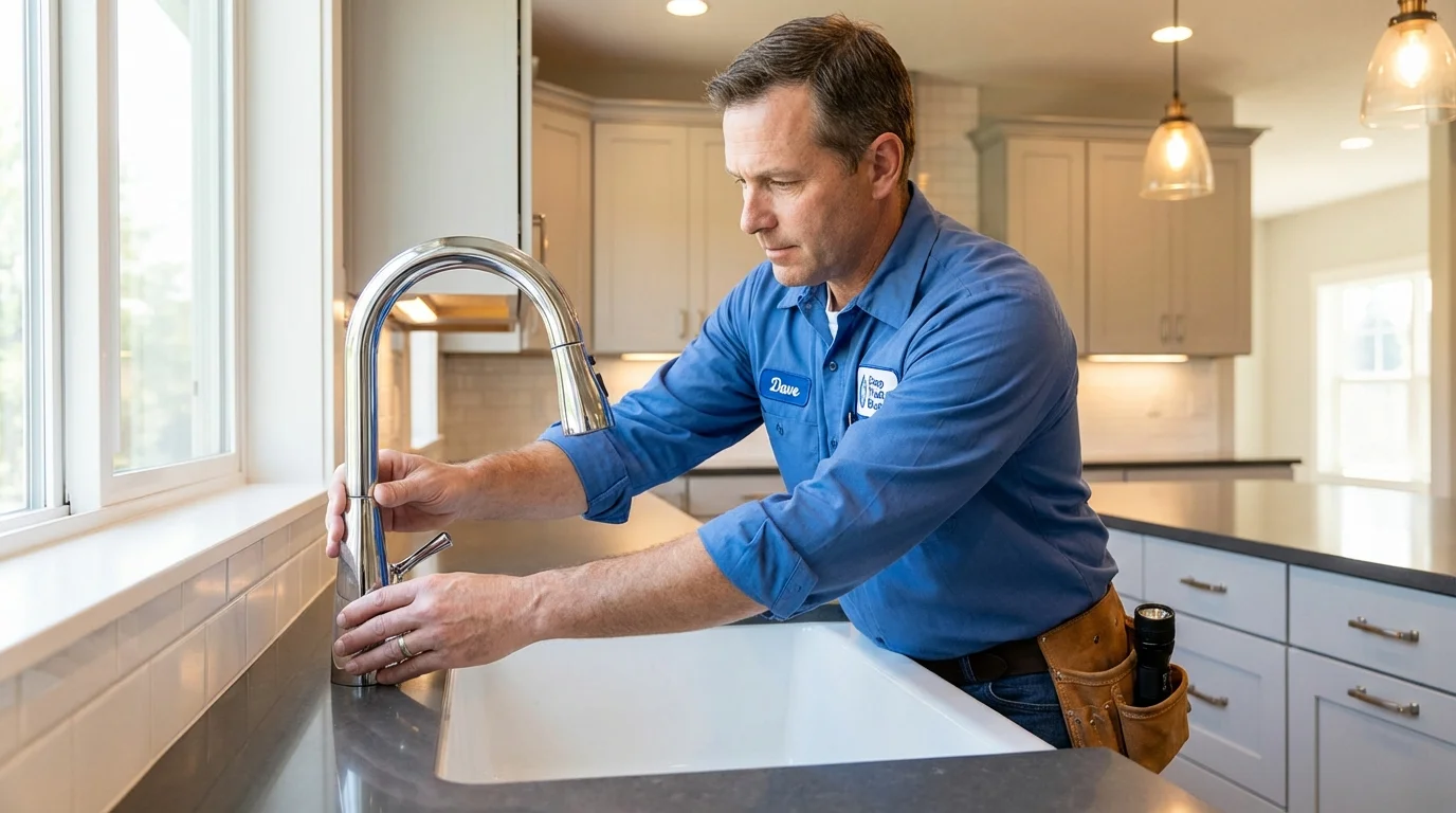 Kitchen faucet installation by Johns Plumbing LLC in Morrilton